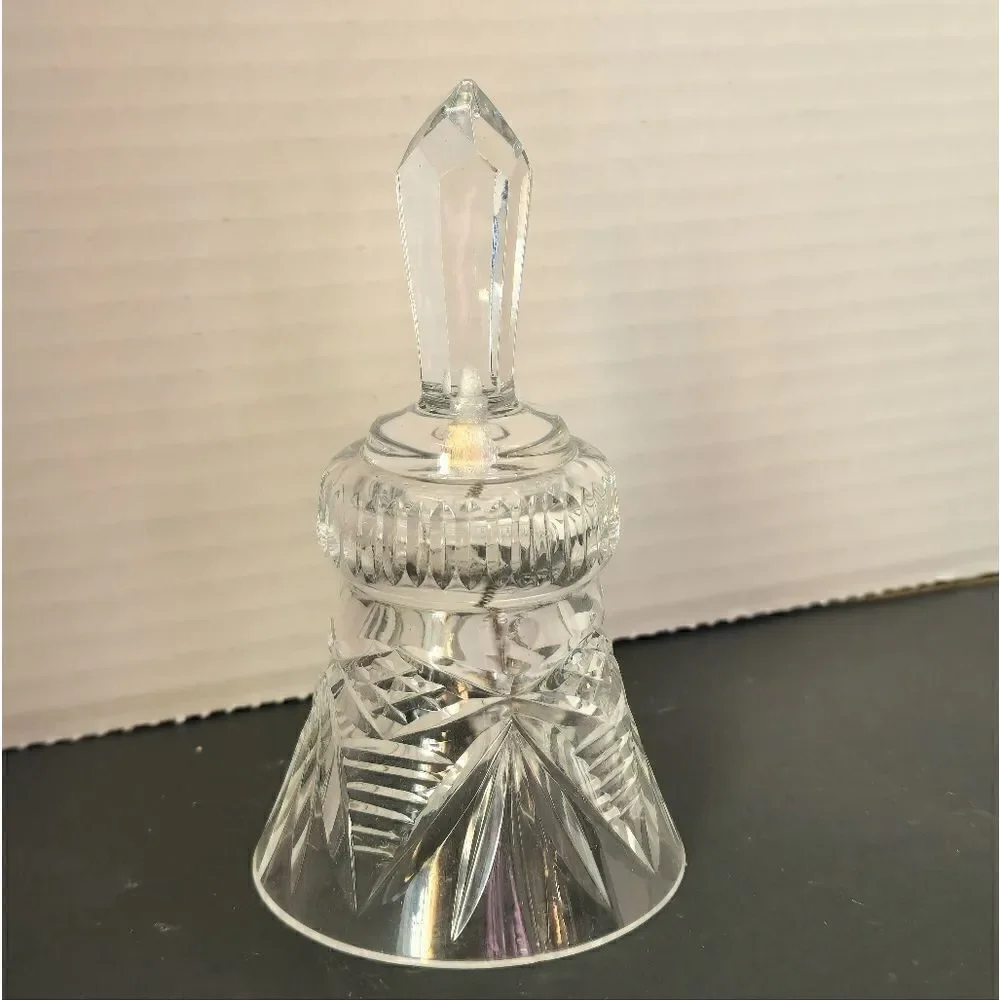 Vintage crystal etched bell